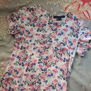 French Connection Floral T Shirt Dress sz 12